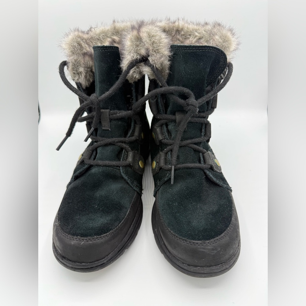 Sorel Explorer Joan Women’s Black Suede Boots